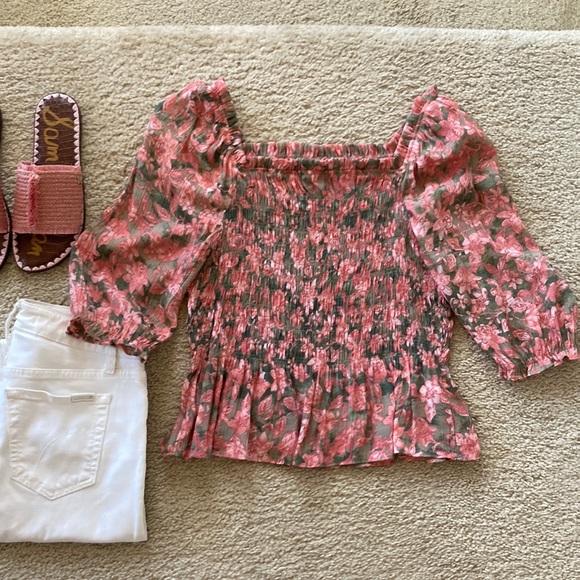 Nanette Lepore Tops - Nanette Lepore Floral Smocked Top